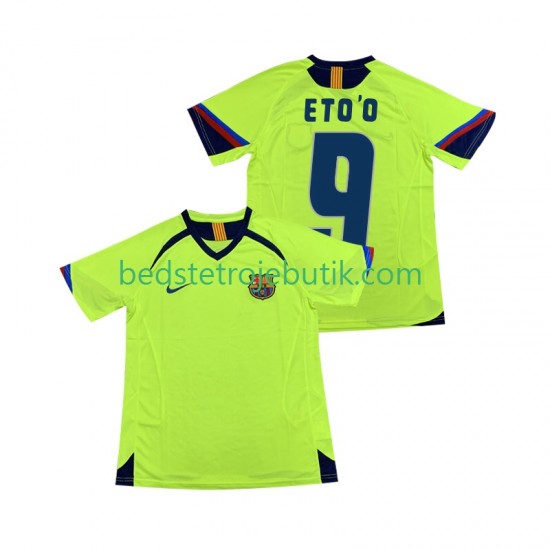 FC Barcelona ETOO 9 2005 Retro Mænd Udebane Fodboldtrøje 2006 Kortærmet