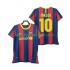 FC Barcelona Lionel Messi 10 Retro Mænd Hjemmebane Fodboldtrøje 2011 2010 Kortærmet