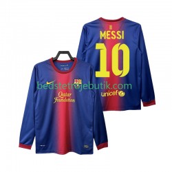 FC Barcelona Lionel Messi 10 2012 2013 Retro Mænd Hjemmebane Fodboldtrøje Langærmet