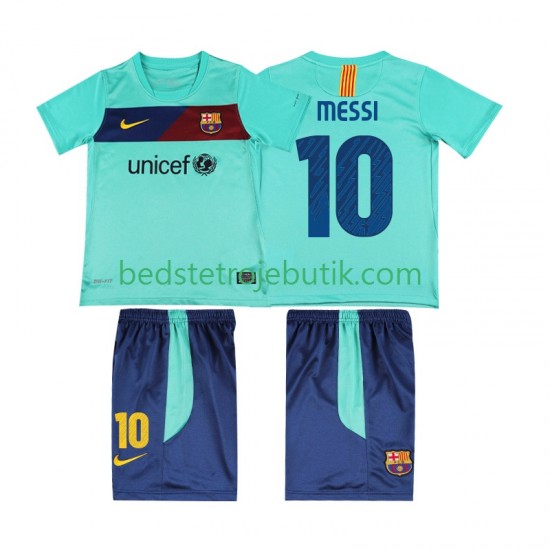 FC Barcelona Lionel Messi 10 Retro Børn Udebane Fodboldtrøje 2011 2010 Kortærmet