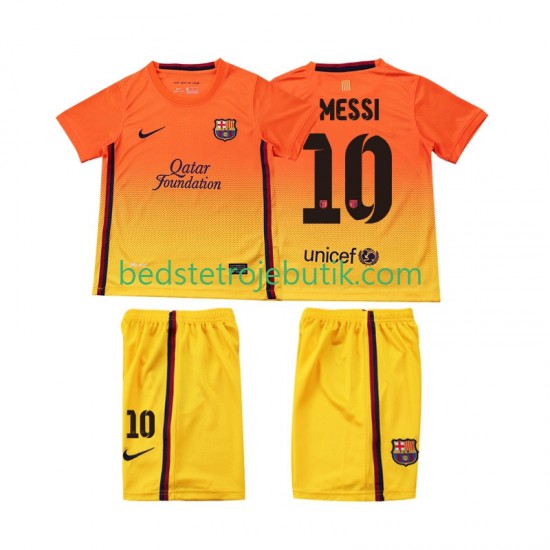 FC Barcelona Lionel Messi 10 2012 2013 Retro Børn Udebane Fodboldtrøje Kortærmet