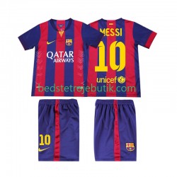 FC Barcelona Lionel Messi 10 2014 2015 Retro Børn Hjemmebane Fodboldtrøje Kortærmet