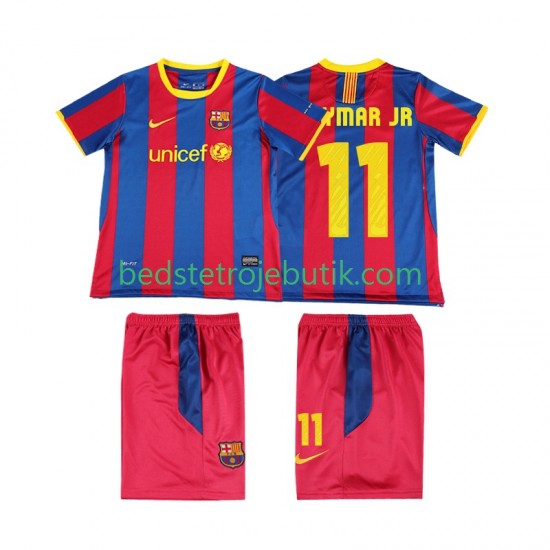FC Barcelona Neymar JR 11 Retro Børn Hjemmebane Fodboldtrøje 2011 2010 Kortærmet