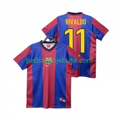 FC Barcelona RIVALDO 11 Retro Mænd Hjemmebane Fodboldtrøje 1999 1998 Kortærmet