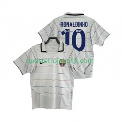 FC Barcelona RONALDINHO 10 2003 Retro Mænd Udebane Fodboldtrøje 2004 Kortærmet