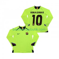 FC Barcelona RONALDINHO 10 2005 Retro Mænd Udebane Fodboldtrøje 2006 Langærmet