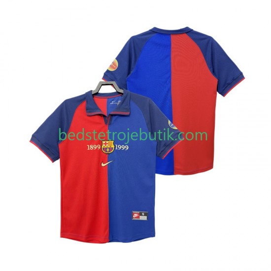 FC Barcelona 1990 2000 Retro Mænd Hjemmebane Fodboldtrøje Kortærmet