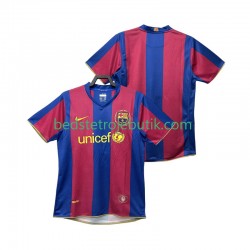 FC Barcelona 2007 Retro Mænd Hjemmebane Fodboldtrøje 2008 Kortærmet
