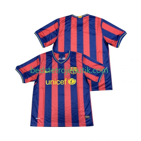 FC Barcelona 2009 Retro Mænd Hjemmebane Fodboldtrøje 2010 Kortærmet