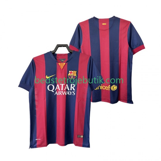 FC Barcelona 2014 2015 Retro Mænd Hjemmebane Fodboldtrøje Kortærmet