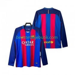 FC Barcelona 2016 2017 Retro Mænd Hjemmebane Fodboldtrøje Langærmet
