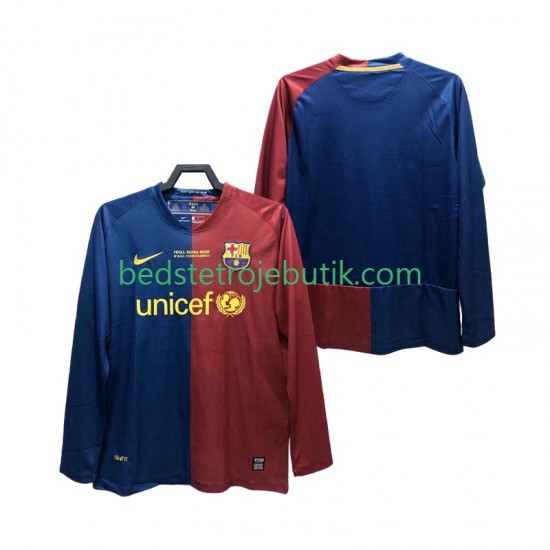 FC Barcelona Champions League 2009 Retro Mænd Hjemmebane Fodboldtrøje 2008 Langærmet