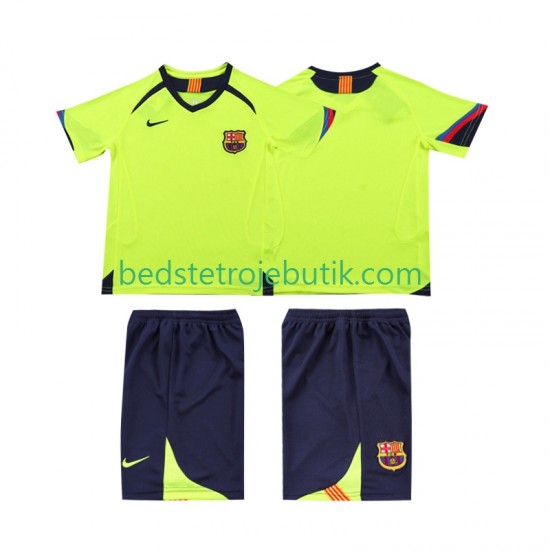 FC Barcelona 2005 Retro Børn Udebane Fodboldtrøje 2006 Kortærmet