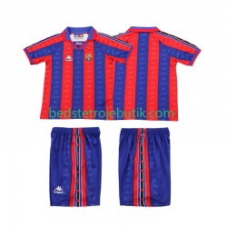 FC Barcelona 1996 1997 Retro Børn Hjemmebane Fodboldtrøje Kortærmet