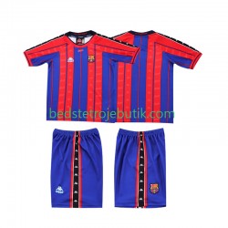 FC Barcelona 1997 Retro Børn Hjemmebane Fodboldtrøje 1998 Kortærmet