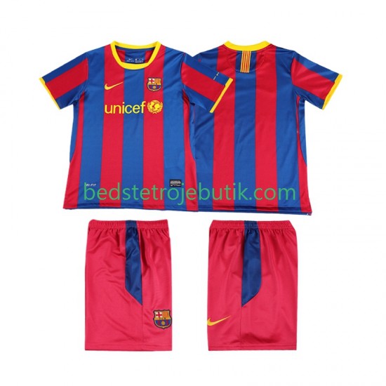 FC Barcelona Retro Børn Hjemmebane Fodboldtrøje 2011 2010 Kortærmet