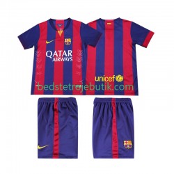 FC Barcelona 2014 2015 Retro Børn Hjemmebane Fodboldtrøje Kortærmet