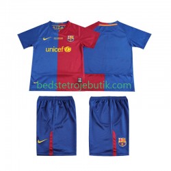 FC Barcelona Champions League 2009 Retro Børn Hjemmebane Fodboldtrøje 2008 Kortærmet