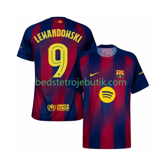 FC Barcelona Robert Lewandowski 9 Champions League Mænd Hjemmebane Fodboldtrøje 2025-2026 Kortærmet