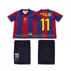 FC Barcelona Ronaldo 11 Retro Børn Hjemmebane Fodboldtrøje 1999 1998 Kortærmet
