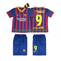 FC Barcelona SUARZE 9 2013 2014 Retro Børn Hjemmebane Fodboldtrøje Kortærmet