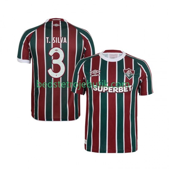 Fluminense Thiago Silva 3 Mænd Hjemmebane Fodboldtrøje 2025-2026 Kortærmet