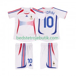 Frankrig ZIDANE 10 Retro Børn Udebane Fodboldtrøje 2006 Kortærmet