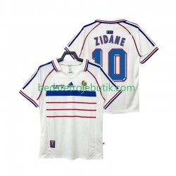 Frankrig ZIDANE 10 Retro Mænd Udebane Fodboldtrøje 1998 Kortærmet