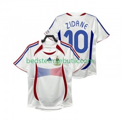 Frankrig ZIDANE 10 Retro Mænd Udebane Fodboldtrøje 2006 Kortærmet