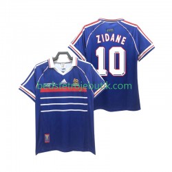 Frankrig ZIDANE 10 Retro Mænd Hjemmebane Fodboldtrøje 1998 Kortærmet