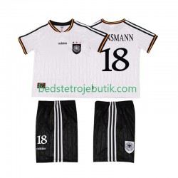 Tyskland KLINSMANN 18 1996 Retro Børn Hjemmebane Fodboldtrøje Kortærmet