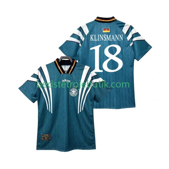 Tyskland KLINSMANN 18 1996 Retro Mænd Udebane Fodboldtrøje Kortærmet