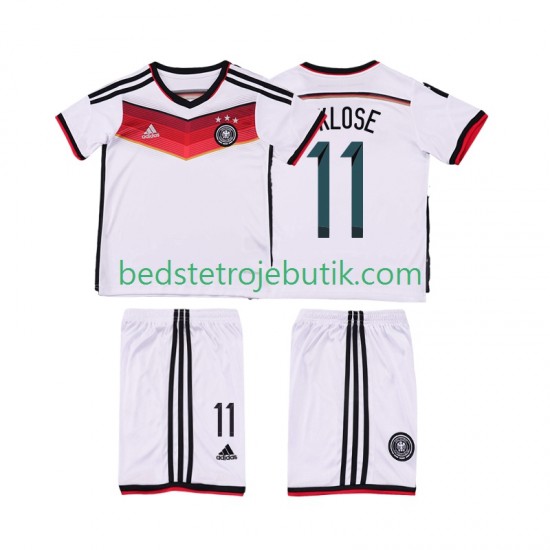 Tyskland KLOSE 11 2014 Retro Børn Hjemmebane Fodboldtrøje Kortærmet