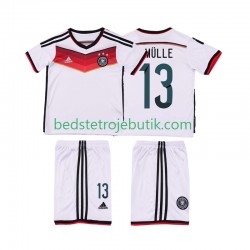 Tyskland MULLER 13 2014 Retro Børn Hjemmebane Fodboldtrøje Kortærmet