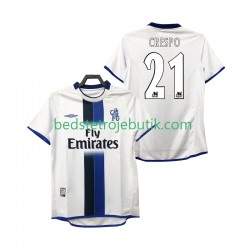 Inter Milan CRESPO 21 2003 Retro Mænd Udebane Fodboldtrøje 2004 Kortærmet