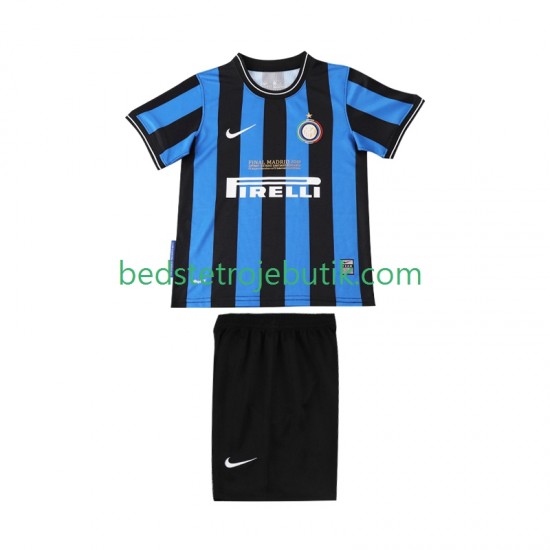 Inter Milan 2009 Retro Børn Hjemmebane Fodboldtrøje 2010 Kortærmet