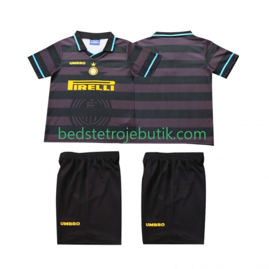 Inter Milan 1997 Retro Børn 3. Valg Fodboldtrøje 1998 Kortærmet