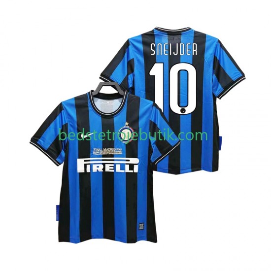 Inter Milan SNEIJDER 10 2009 Retro Mænd Hjemmebane Fodboldtrøje 2010 Kortærmet