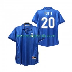 Italien Totti 20 Retro Mænd Hjemmebane Fodboldtrøje 1998 Kortærmet