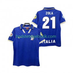 Italien ZOLA 21 1996 Retro Mænd Hjemmebane Fodboldtrøje Kortærmet