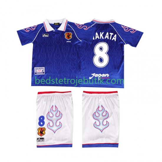 Japan NAKATA 8 Retro Børn Hjemmebane Fodboldtrøje 1998 Kortærmet