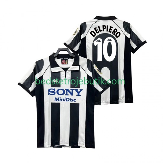Juventus DEL PIERO 10 1997 Retro Mænd Hjemmebane Fodboldtrøje 1998 Kortærmet