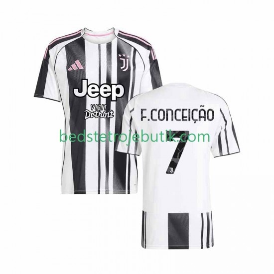 Juventus Francisco Conceicao 7 Mænd Hjemmebane Fodboldtrøje 2025-2026 Kortærmet