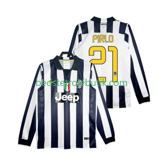 Juventus Pirlo 21 2014 2015 Retro Mænd Hjemmebane Fodboldtrøje Langærmet