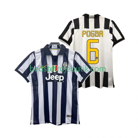 Juventus Pogba 6 2014 2015 Retro Mænd Hjemmebane Fodboldtrøje Kortærmet