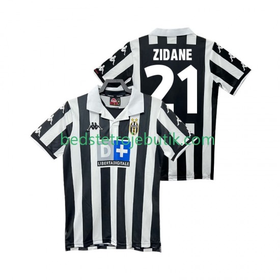 Juventus ZIDANE 21 2000 Retro Mænd Hjemmebane Fodboldtrøje 1999 Kortærmet