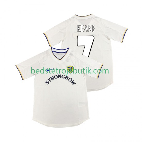 Leeds United KEANE 7 2000 2001 Retro Mænd Hjemmebane Fodboldtrøje Kortærmet