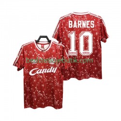 Liverpool BARNES 10 1989 1991 Retro Mænd Hjemmebane Fodboldtrøje Kortærmet