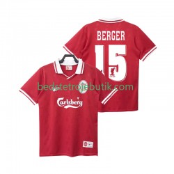 Liverpool BERGER 15 1996 Retro Mænd Hjemmebane Fodboldtrøje 1998 Kortærmet