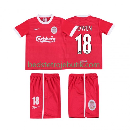 Liverpool OWEN 18 LWP 1997 Retro Børn Hjemmebane Fodboldtrøje 1998 Kortærmet